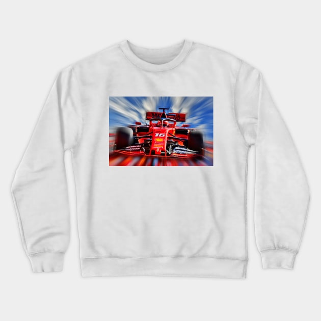 Charles Leclerc - Racing 2019 Crewneck Sweatshirt by DeVerviers